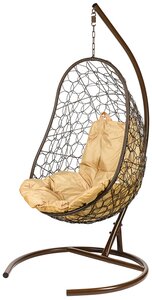 <b>Кресло</b> <b>подвесное</b> "Easy", коричневое, без <b>стойки</b>, коричневая подушка Всегда человек стремится создать