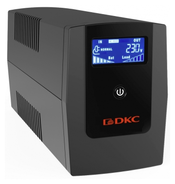 ИБП DKC Линейно-интерактивный серии Info LCD, 1500 ВА/900 Вт, 1/1, 3xSchuko, USB + RJ45, LCD, 2x8Aч