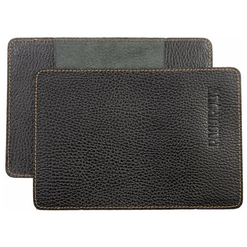 фото Обложка для паспорта из натуральной кожи, футляр на паспорт, чехол на удостоверение мужской ;женский черный cro-o-84-21-10 нет бренда