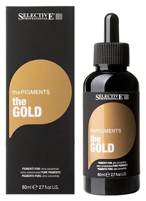 Selective thePIGMENTS золотой GOLD Ультраконцентрированные чистые пигменты , 80 мл