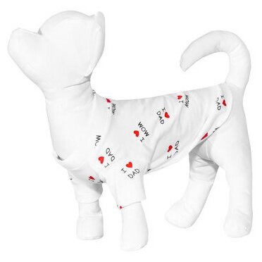 Yami-Yami одежда Футболка для собаки I Love, XL (спинка 32-34 см) лн26ос, 0,1 кг
