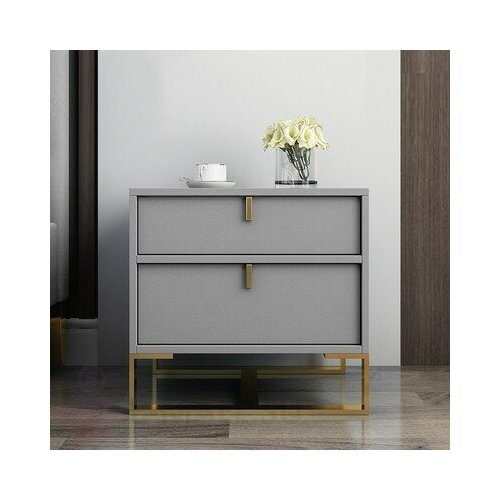 Тумбочка прикроватная Modern Blue Nightstand Minimalist Bedside Table (серый)