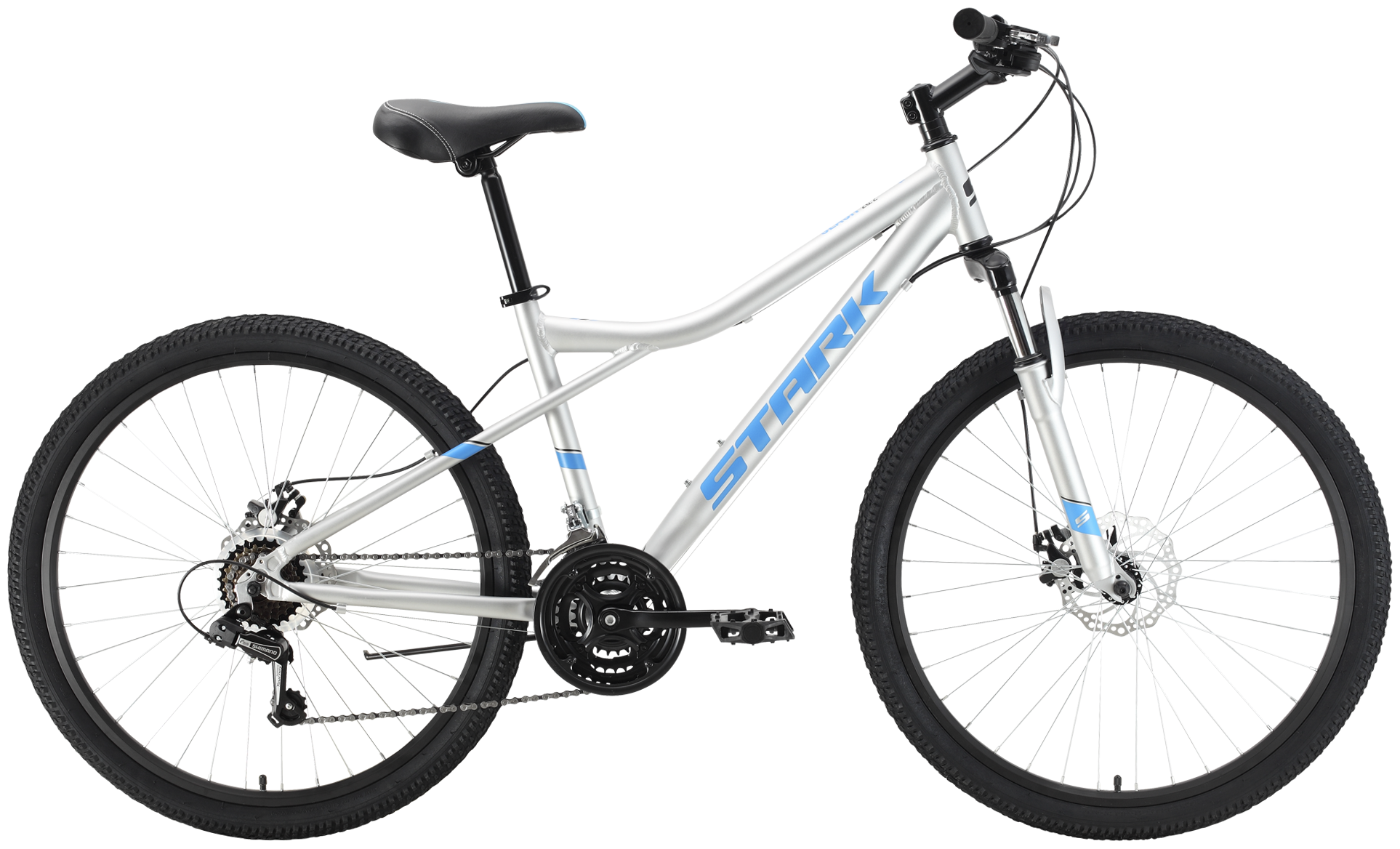 Горный (MTB) велосипед STARK Slash 26.2 D (2021) серый/синий 18" (требует финальной сборки)