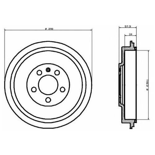 BEHR-HELLA 8DT 355 300-421 Барабан тормозной