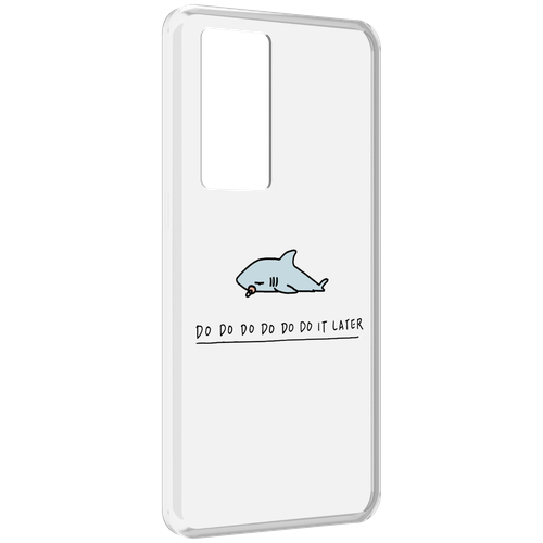 Чехол MyPads Мини-акула для Realme GT Master Explorer Edition задняя-панель-накладка-бампер
