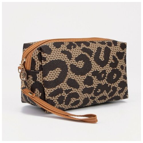 фото Косметичка на молнии, цвет коричневый нет бренда