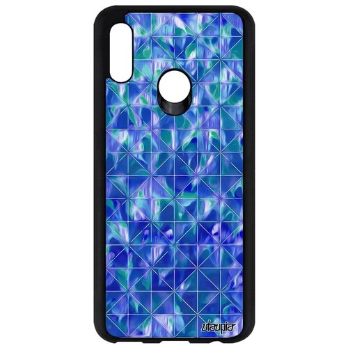 фото Качественный чехол для мобильного // honor 10 lite // "плиточный мотив" квадрат дизайн, utaupia, фиолетовый