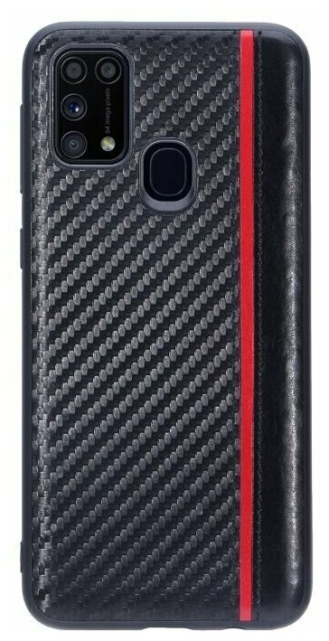 Чехол накладка G-Case Carbon для Samsung Galaxy M31, черная