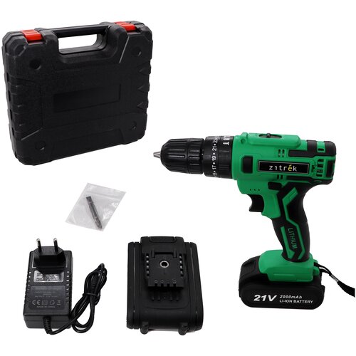 Дрель-шуруповерт аккумуляторная ударная Zitrek Green Impact 21V 21В Li-ion аккумулятор 2Ач 347200₽