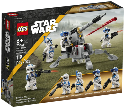 Конструктор LEGO Star Wars 75345 Боевой набор 501st Clone Troopers, 119 дет.