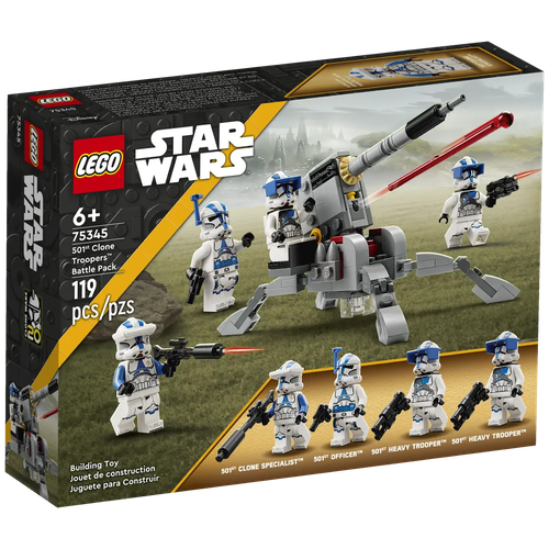 Конструктор LEGO Star Wars 75345 Боевой набор 501st Clone Troopers, 119 дет. конструктор lego star wars 75345 боевой набор 501st clone troopers 119 дет