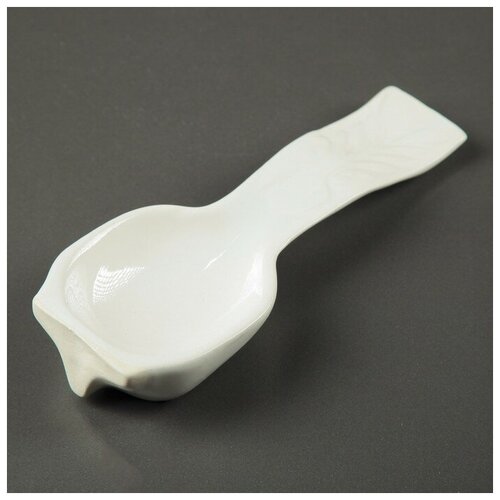 фото Подставка под ложку "классическая", белая, керамика mikimarket