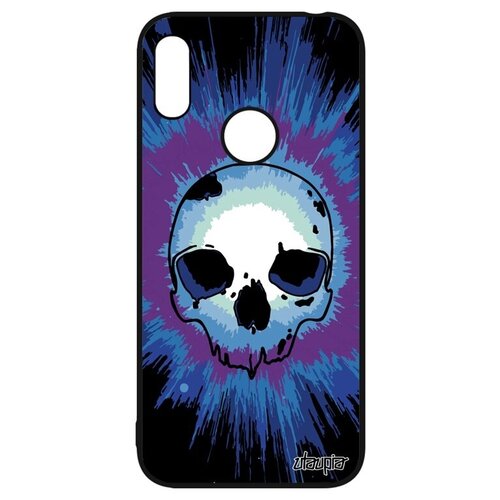 фото Красивый чехол для телефона // huawei y6 2019 // "череп" дизайн готичный, utaupia, фиолетовый
