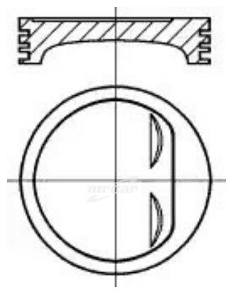 Поршень Dm.79.50x1.5x1.5x2.5 Std Цена За 1Шт NURAL арт. 87-104200-30