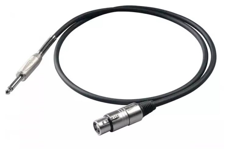 Proel BULK200LU6 Микрофонный кабель, 6.3мм Jack <->XLR мама, 6м