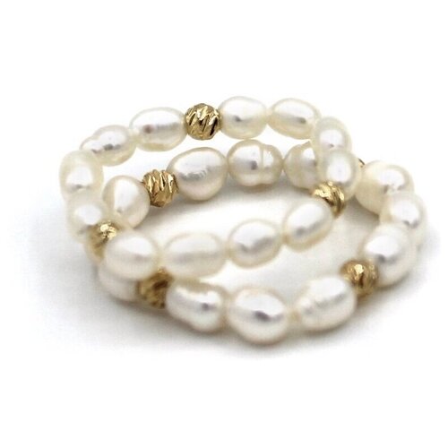 Пара колец из речного жемчуга, р-р 16