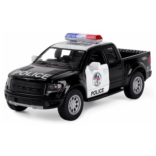 Металлическая машинка Kinsmart 1:46 2013 Ford F-150 SVT Raptor SuperCrew (Police) KT5365DP инерционная машинка металлическая инерционная 2013 ford f 150 svt raptor 1 46 цвет в ассортименте kinsmart kt5365dpr