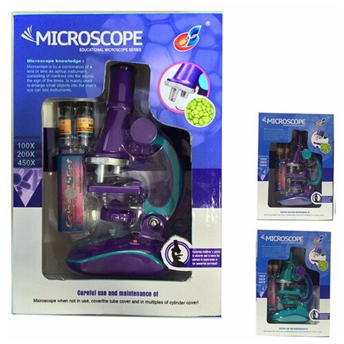 Микроскоп детский 100х увеличение, 3 объектива, аксессуары Shantou Gepai 100980168