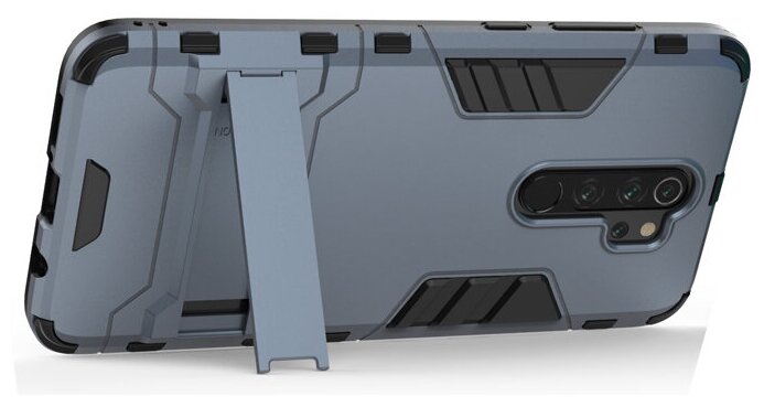 Противоударный чехол Transformer-2 с функцией подставки для Xiaomi Redmi Note 8 Pro синий