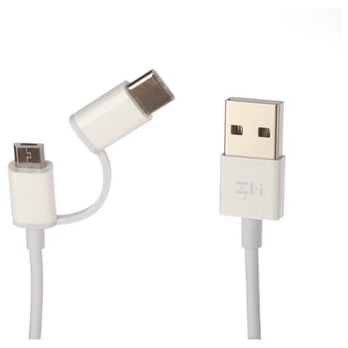 Кабель 2 в 1 ZMI AL511 USB Type-C/Micro (30 см, белый)