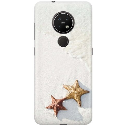 фото Gosso ультратонкий силиконовый чехол-накладка для nokia 6.2 / 7.2 с принтом "две морские звезды"