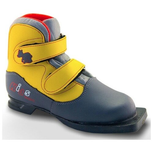 фото Ботинки лыжные marax 75мм kids р.35 grey/yellow