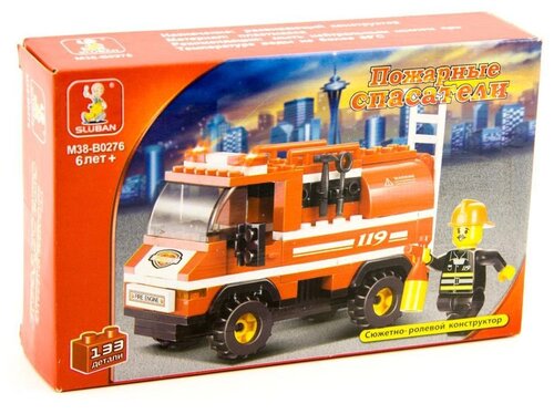 Конструктор SLUBAN Пожарные спасатели M38-B0276, 133 дет.