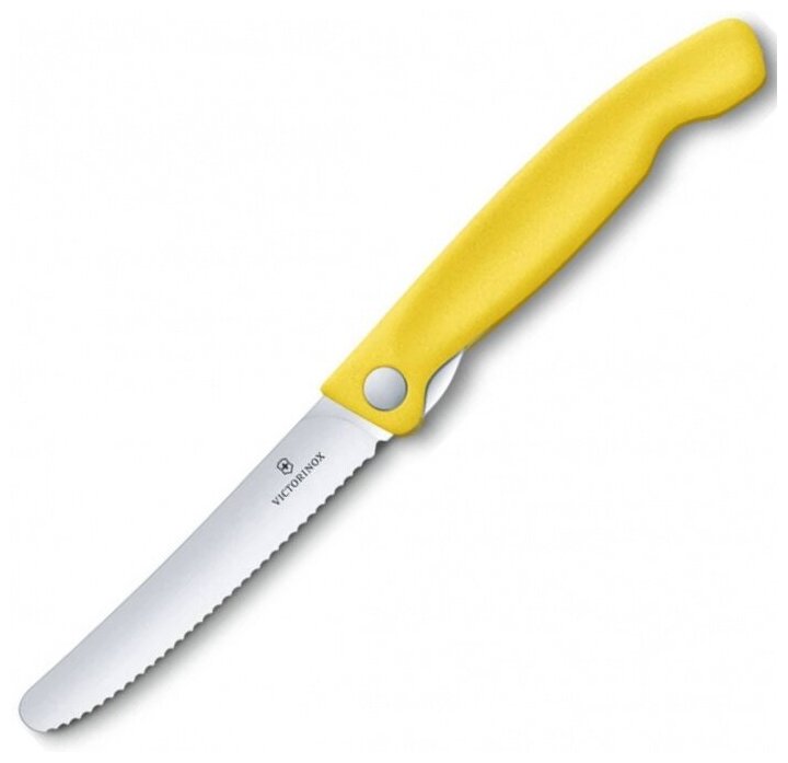 Victorinox Kitchen 6.7836.F8B Нож victorinox столовый, лезвие волнистое с закруглённым кончиком 11 см, жёлтый