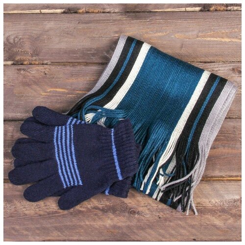 Подарочный набор: перчатки трикотаж и шарф 