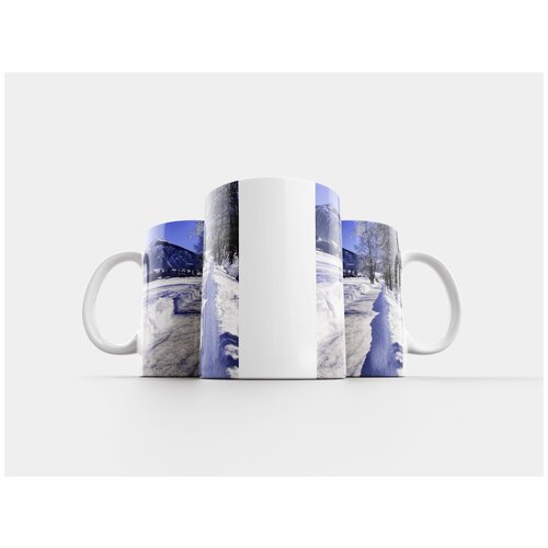 фото Кружка "зима, зимний пейзаж, снег" 320 мл lotsprints