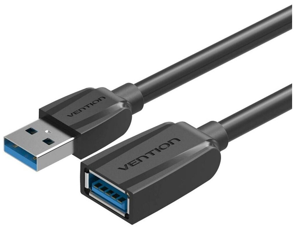 Кабель-удлинитель Vention USB 3.0 AM/AF - 1м Black Edition