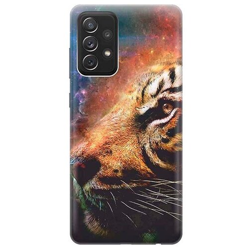 ультратонкий силиконовый чехол накладка для samsung galaxy s5 с принтом космический тигр Ультратонкий силиконовый чехол-накладка для Samsung Galaxy A72 с принтом Космический тигр