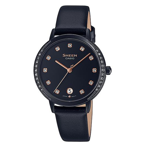 Наручные часы CASIO Sheen SHE-4056BL-1A, золотой, черный наручные часы casio sheen she 4056bl 1a