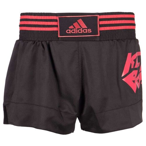 Шорты для кикбоксинга Kick Boxing Short Micro Diamond черно-красные (размер S) adidas черного цвета