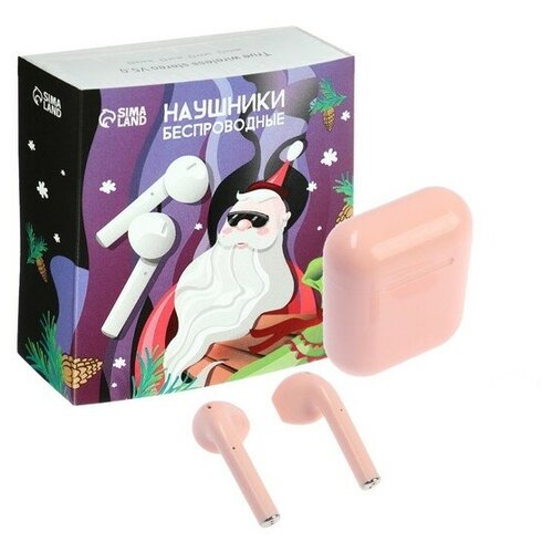 Наушники беспроводные i12 NY TWS BT 50 35300 мАч сенсор глянцевые розовые 100300₽