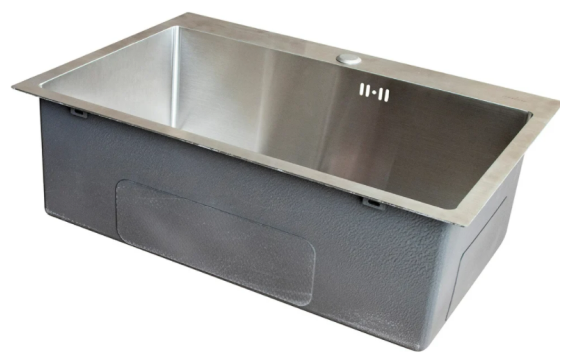 Врезная кухонная мойка из нержавеющей стали /Раковина для кухни/ Mixline Pro 65х45 с сифоном (сатин)