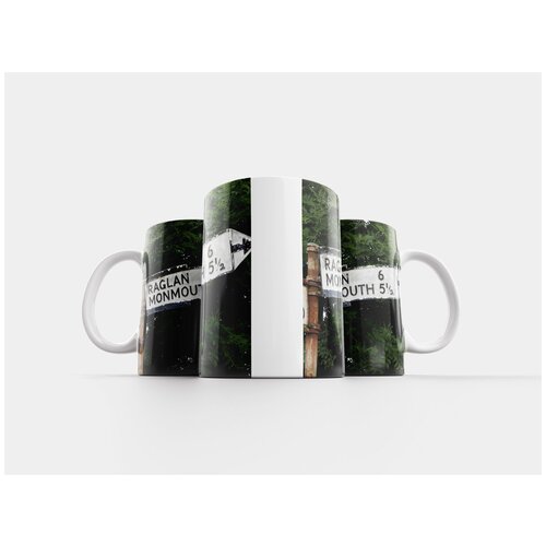 фото Кружка "дорожный знак, направления, винтаж" 320 мл lotsprints