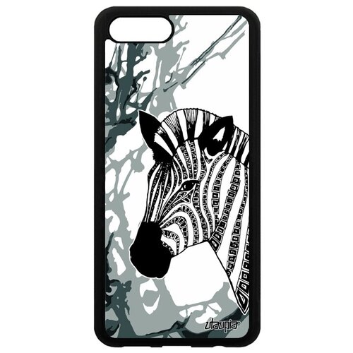 фото Защитный чехол на телефон // honor v10 / view 10 // "зебра" zebra лошадь, utaupia, серый