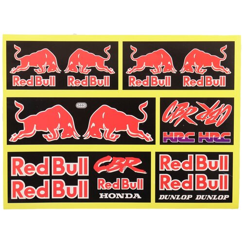 Наклейки (набор) логотип RED BULL (23х17см)