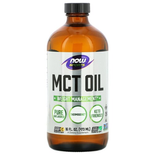   NOW  Pure Unflavored MCT Oil, 0.473 