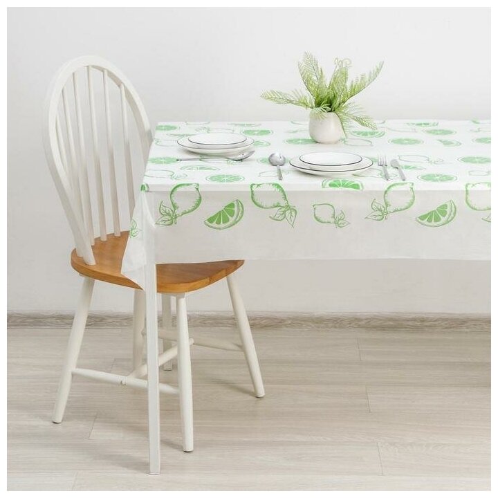 фото Скатерть без основы одноразовая «Лимоны», 110×150 см