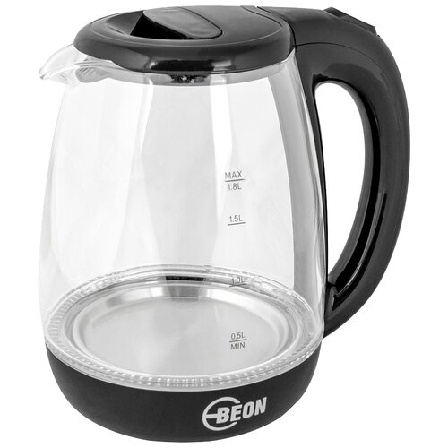 Чайник электрический Beon BN-370 / 1.8 л / 1800 Вт / стекло / черный