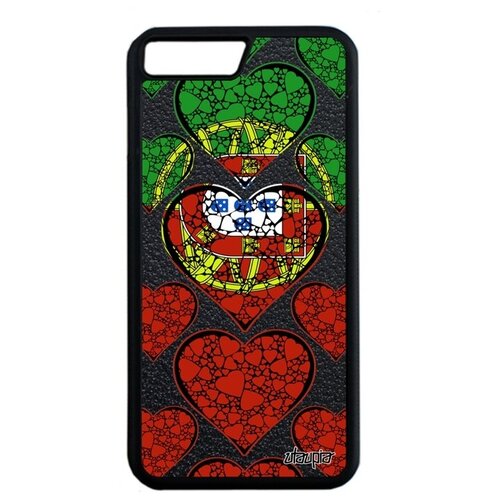 фото Защитный чехол для телефона // iphone 7 plus // "флаг португалии с сердцем" страна государственный, utaupia, цветной