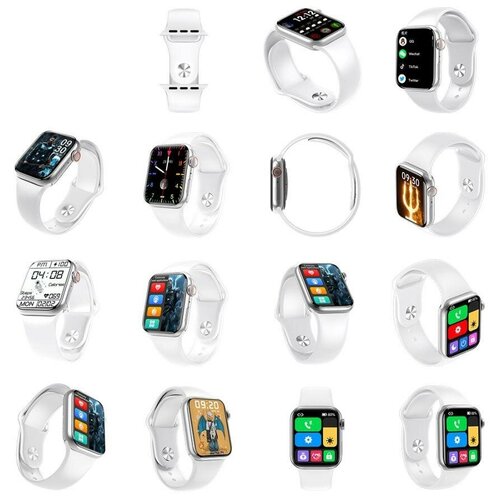 Умные смарт часы М26 pro 2021 серые 177-дюймовый HD-дисплей Беспроводная зарядка IOS ANDROIDмужчины женщины дети 4438411мм 209900₽