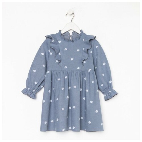 фото Платье детское kaftan "листочки", р. 32 (110-116), синий 7665096