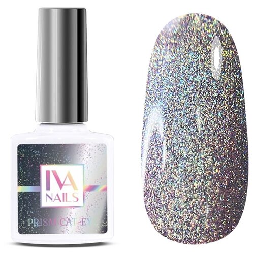 IVA Nails гель-лак для ногтей Prism Cat-Eye, 8 мл, prism cat-eye гель лак кошачий глаз iva nails rainbow cat eye 01 8 мл