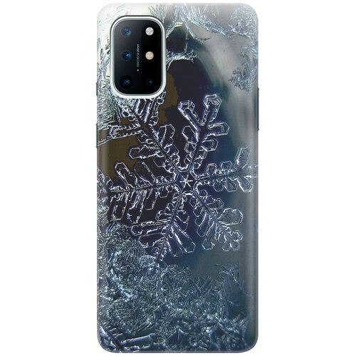 фото Силиконовый чехол на oneplus 8t / ванплюс 8т с принтом "макро снежинка gosso