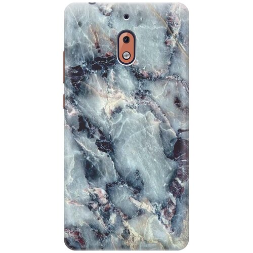 фото Re:pa накладка transparent для nokia 2.1 с принтом "бледно-синий мрамор"
