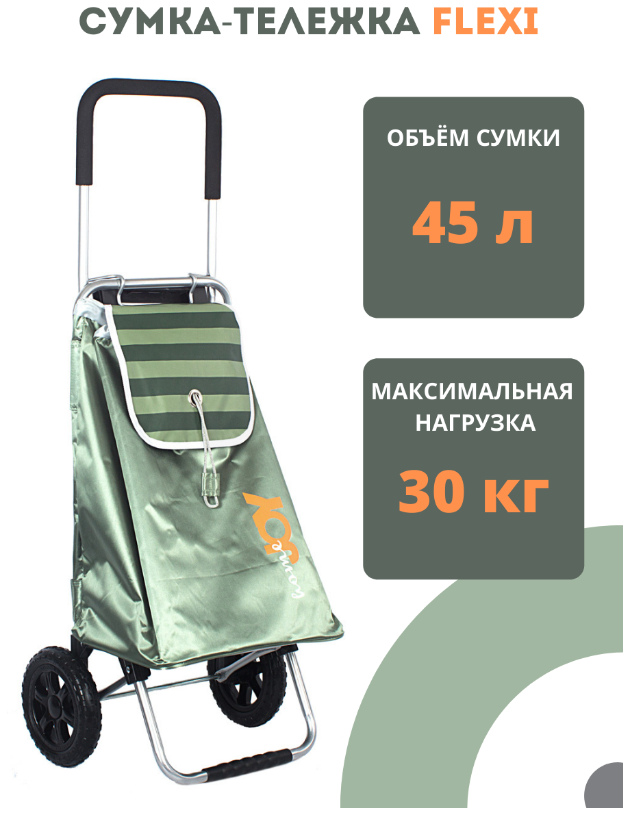 Сумка тележка Joy Home FLEXI, зеленый