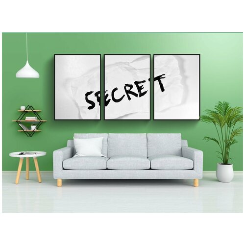 фото Набор модулных постеров для интерьера "секрет, скрытый, сообщение" 60x90 см. в тубусе, без рамки lotsprints